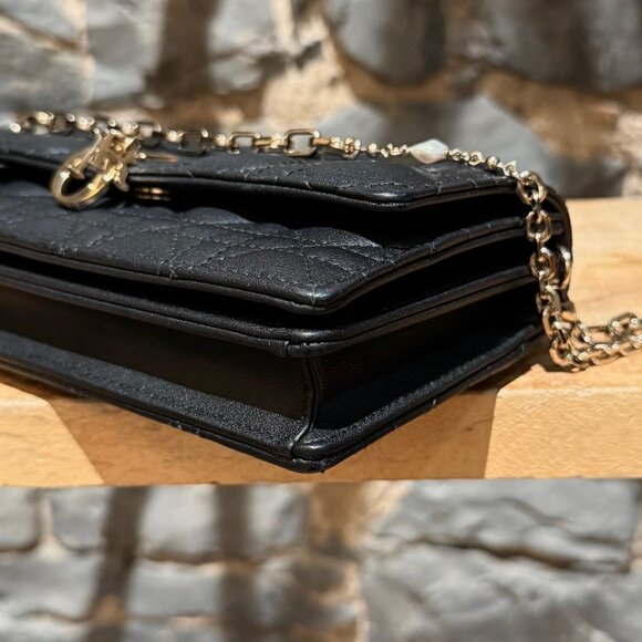 Dior My Dior Black Lambskin Cannage Mini Bag - Picture 10 of 16